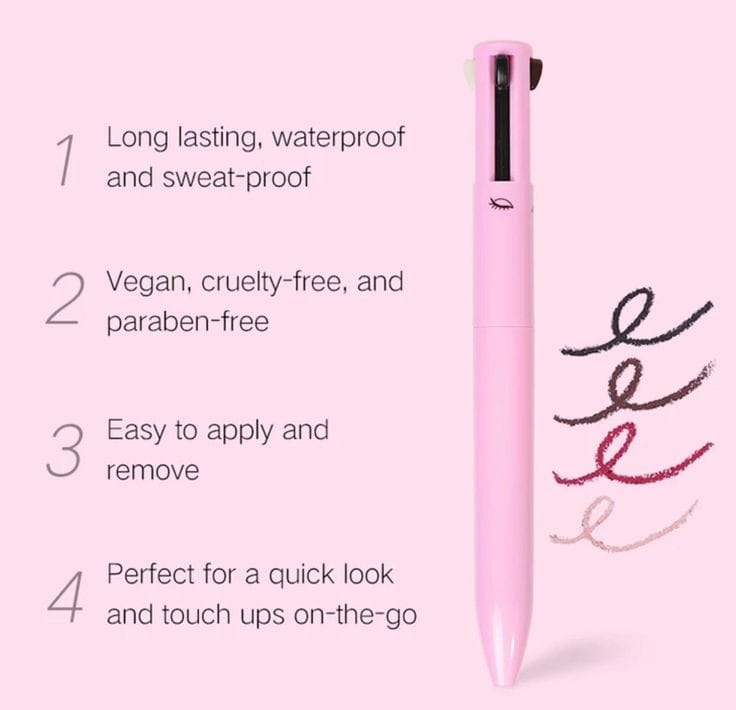 4-in-1 Makeup Pen (Eye Liner, Brow Liner, Lip Liner, & Highlighter)Touch Up