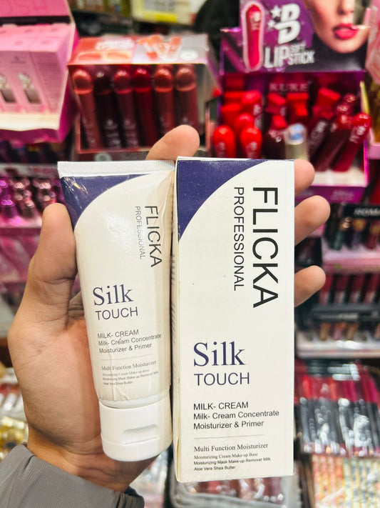 FLiCKA Silk Touch 3‑in‑1 Moisturizer & Primer | Hydrating, Lightweight, Long‑Lasting | Pore Minimizer |