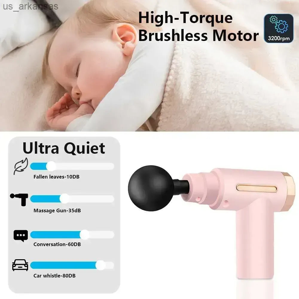 Professional Smart Percussion Massage Gun – High-Intensity Deep Tissue Muscle Massager With 4 Interchangeable Heads