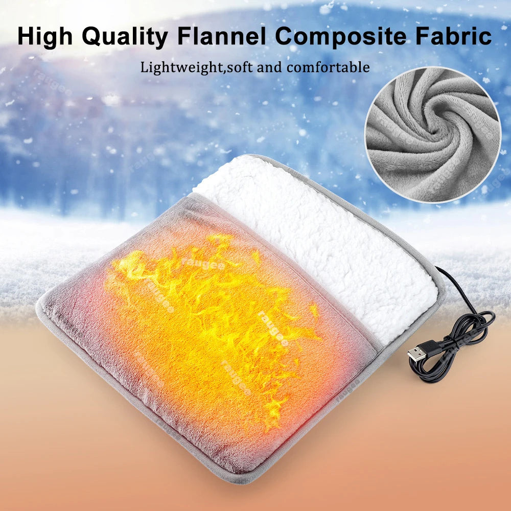 USB Thermostatic Hand Warmer for Winter Office and Home Use Shawl Warm Hands and Legs Short Velvet Fabric Heating Blanket