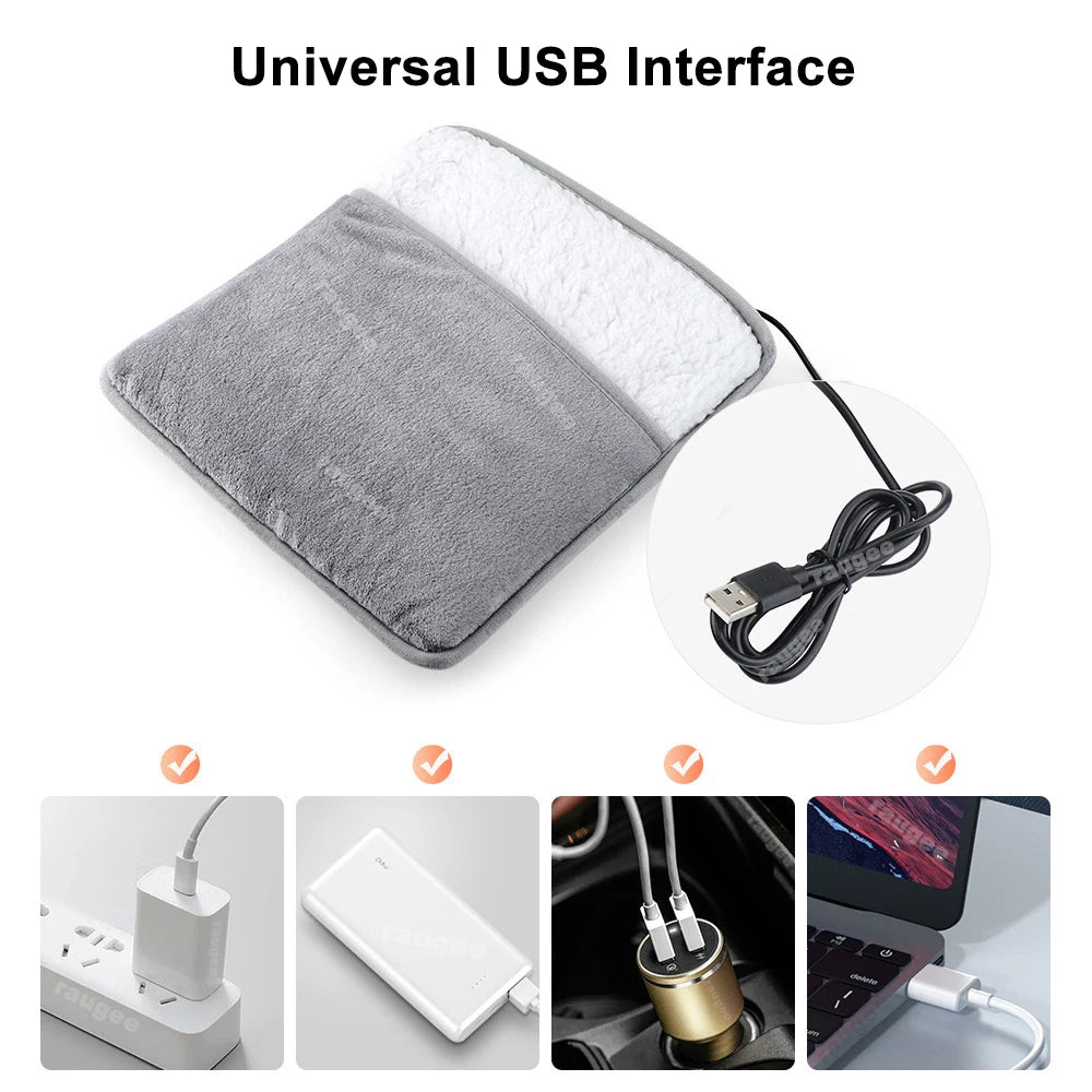 USB Thermostatic Hand Warmer for Winter Office and Home Use Shawl Warm Hands and Legs Short Velvet Fabric Heating Blanket