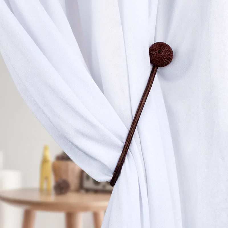 Magnetic Pearl Ball Curtain Tiebacks Tie Backs Holdbacks Buckle Clips Accessory Curtain Rods Accessoires